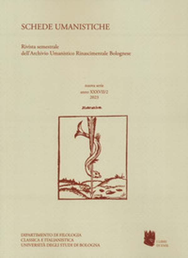 Schede umanistiche. Rivista annuale dell'Archivio Umanistico Rinascimentale Bolognese - Vol. 37\2 - Librerie.coop Schede umanistiche. Rivista annuale dell'Archivio Umanistico Rinascimentale Bolognese - Vol. 37\2 - Librerie.coop