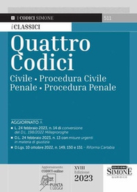 Quattro codici: Civile-Procedura civile-Penale-Procedura penale - Librerie.coop
