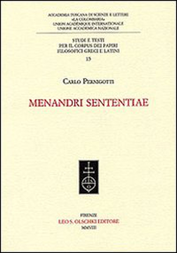Menandri Sententiae - Librerie.coop Menandri Sententiae - Librerie.coop