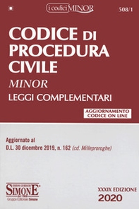 Codice di procedura civile. Leggi complementari. Ediz. minor - Librerie.coop