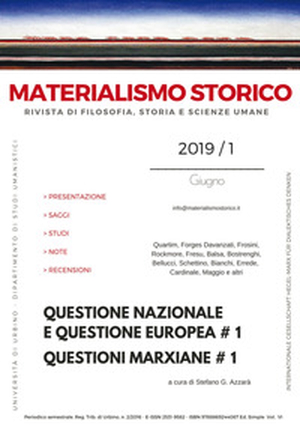 Materialismo storico. Rivista di filosofia, storia e scienze umane - Librerie.coop Materialismo storico. Rivista di filosofia, storia e scienze umane - Librerie.coop