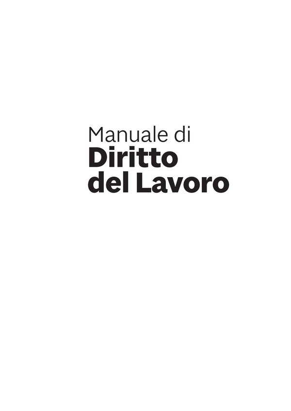 Manuale di diritto del lavoro - Librerie.coop