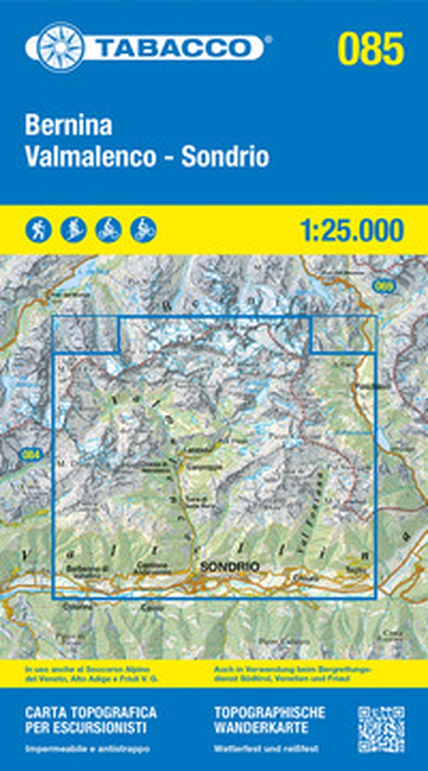 Bernina - Val Malenco - Sondrio. Carta topografica in scala 1:25.000, antistrappo, impermeabile, fotodegradabile - Librerie.coop Bernina - Val Malenco - Sondrio. Carta topografica in scala 1:25.000, antistrappo, impermeabile, fotodegradabile - Librerie.coop