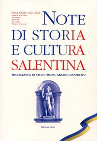 Note di storia e cultura salentina - Vol. 31-32 - Librerie.coop