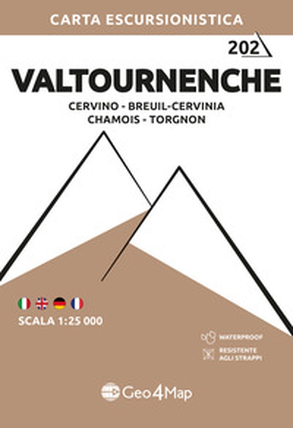 202 Valtournenche Cervino - Breuil-Cervinia - Chamois - Torgnon. Carta escursionistica 1:25.000 - Librerie.coop