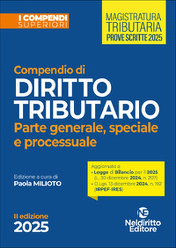 Compendio superiore di diritto tributario 2025 - Librerie.coop Compendio superiore di diritto tributario 2025 - Librerie.coop
