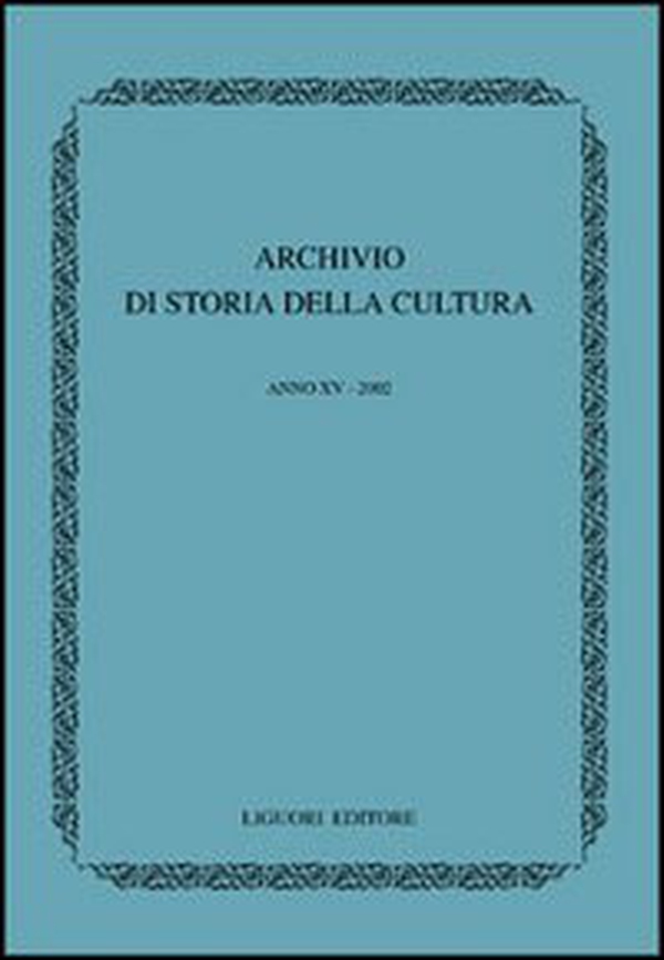 Archivio di storia della cultura (2002) - Librerie.coop Archivio di storia della cultura (2002) - Librerie.coop