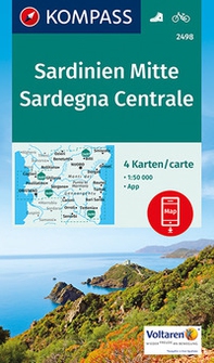 Carta escursionistica n. 2498. Sardegna Centrale 1:50.000 (set di 4 carte) - Librerie.coop