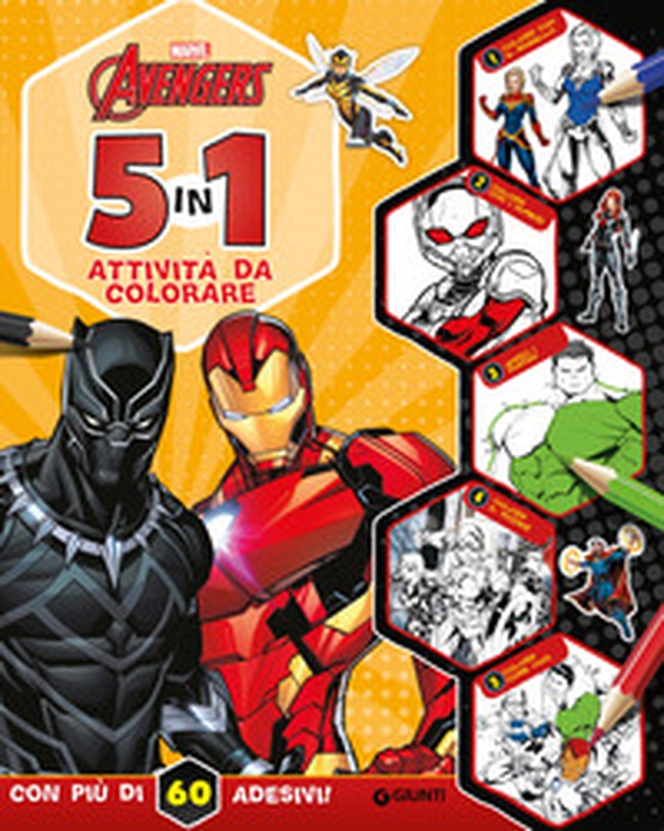 5 in 1 attività da colorare. Avengers. Con adesivi - Librerie.coop 5 in 1 attività da colorare. Avengers. Con adesivi - Librerie.coop