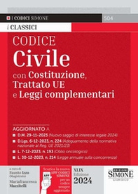 Codice civile. Con Costituzione, Trattato UE e leggi complementari - Librerie.coop