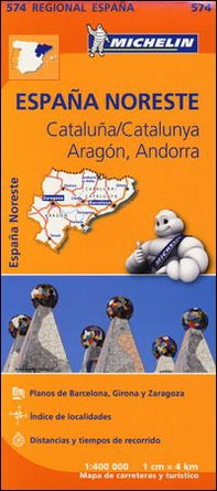 España Noreste. Cataluña/Catalunya. Aragón. Andorra. 1:400.000 - Librerie.coop
