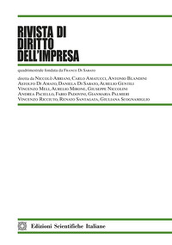 Rivista di diritto dell'impresa - Vol. 3 - Librerie.coop Rivista di diritto dell'impresa - Vol. 3 - Librerie.coop