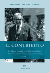Il contributo. Rivista di filosofia e scienze sociali - Vol. 1 - Librerie.coop