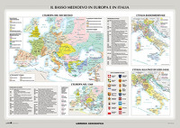 L'Alto Medioevo in Europa/Il Basso Medioevo in Europa e in Italia. Carta murale storica doppia - Librerie.coop L'Alto Medioevo in Europa/Il Basso Medioevo in Europa e in Italia. Carta murale storica doppia - Librerie.coop