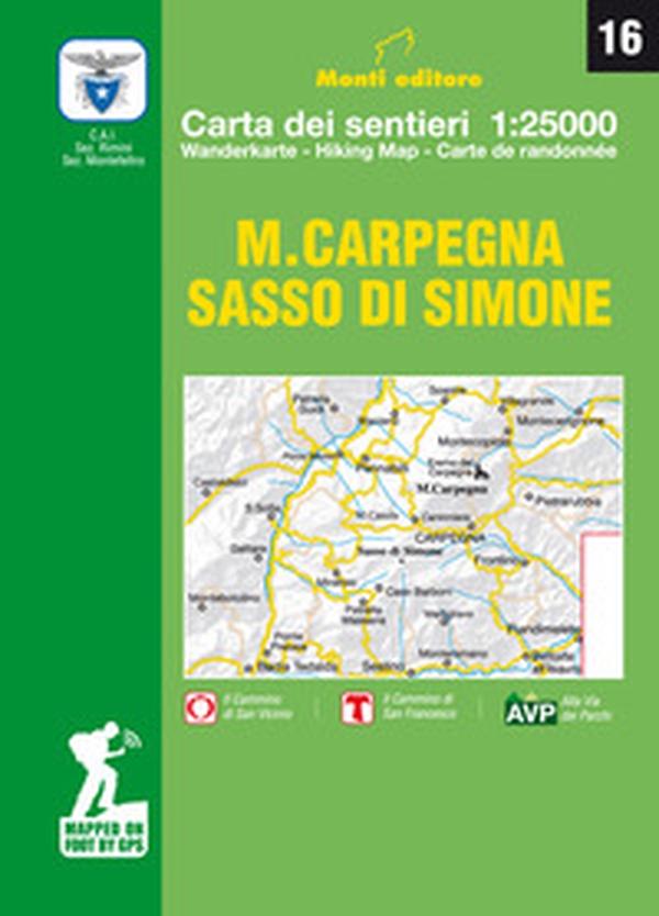 M. Carpegna, Sasso di Simone. Carta dei sentieri - Librerie.coop M. Carpegna, Sasso di Simone. Carta dei sentieri - Librerie.coop