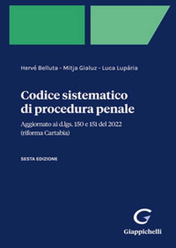 Codice sistematico di procedura penale - Librerie.coop Codice sistematico di procedura penale - Librerie.coop