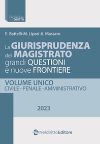 La giurisprudenza del magistrato. Grandi questioni e nuove frontiere. Civile, penale, amministrativo - Librerie.coop
