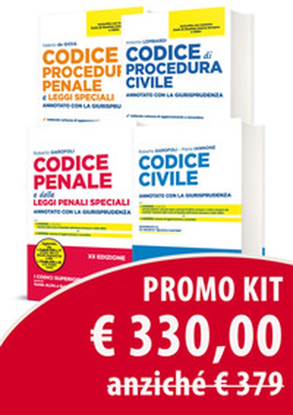 Codice civile e leggi complementari. Annotato con la giurisprudenza-Codice penale e delle leggi penali speciali. Annotato con la giurisprudenza-Codice di procedura civile. Annotato con la giurisprudenza-Codice di procedura penale e leggi speciali. Annotat - Librerie.coop Codice civile e leggi complementari. Annotato con la giurisprudenza-Codice penale e delle leggi penali speciali. Annotato con la giurisprudenza-Codice di procedura civile. Annotato con la giurisprudenza-Codice di procedura penale e leggi speciali. Annotat - Librerie.coop