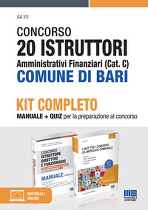 Concorso 20 istruttori amministrativi finanziari (Cat. C) Comune di Bari. Kit completo - Librerie.coop Concorso 20 istruttori amministrativi finanziari (Cat. C) Comune di Bari. Kit completo - Librerie.coop