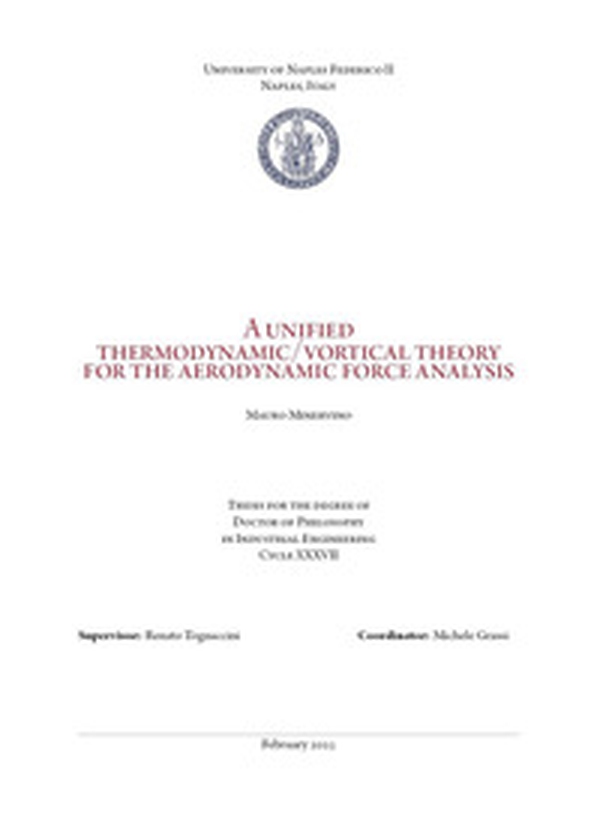 A unified thermodynamic/vortical theory for the aerodynamic force analysis - Librerie.coop A unified thermodynamic/vortical theory for the aerodynamic force analysis - Librerie.coop