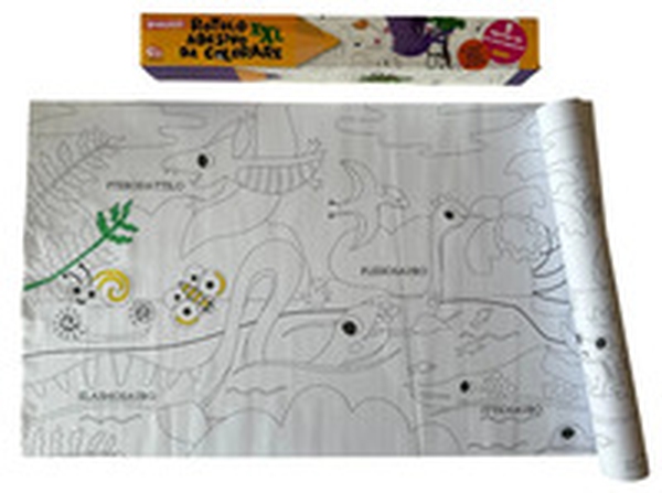 Rotolo adesivo da colorare XXL. Dinosauri - Librerie.coop Rotolo adesivo da colorare XXL. Dinosauri - Librerie.coop