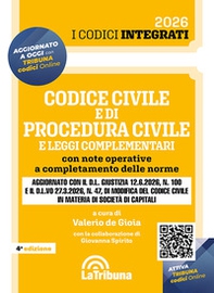 Codice civile e di procedura civile e leggi complementari. Con note operative a completamento delle norme - Librerie.coop
