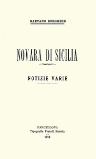 Novara di Sicilia notizie varie - Librerie.coop