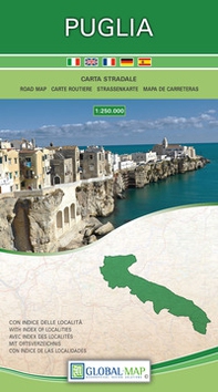 Puglia. Carta stradale della regione 1:250.000 (cm 108x86) - Librerie.coop