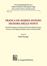 Franca de Marini Avonzo. Signora delle fonti - Librerie.coop