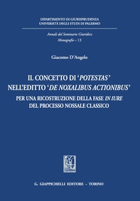 Il concetto di potestas nell'editto de noxalibus actionibus - Librerie.coop