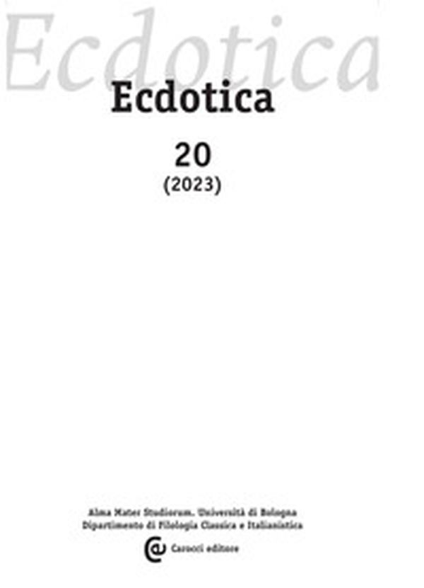 Ecdotica - Vol. 20 - Librerie.coop Ecdotica - Vol. 20 - Librerie.coop