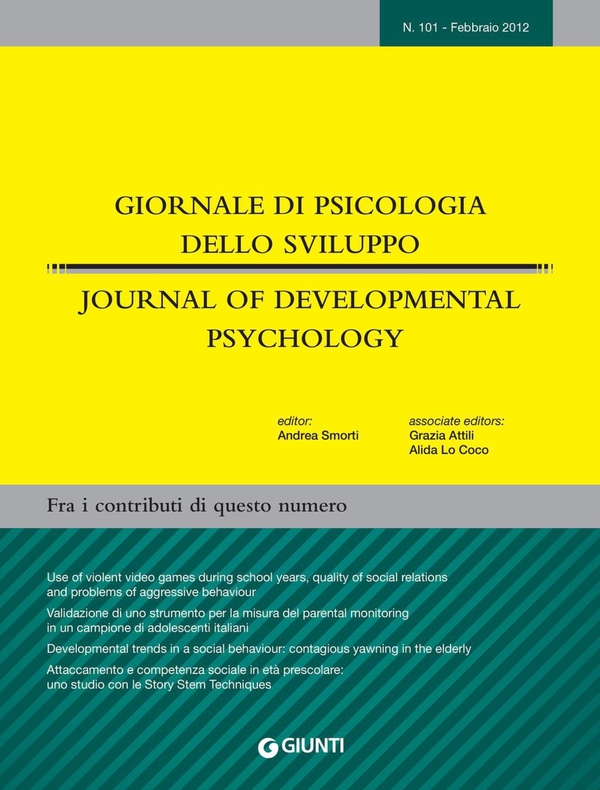 Giornale di Psicologia dello sviluppo - Journal of Developmental Psychology n. 101 - febbraio 2012 - Librerie.coop Giornale di Psicologia dello sviluppo - Journal of Developmental Psychology n. 101 - febbraio 2012 - Librerie.coop
