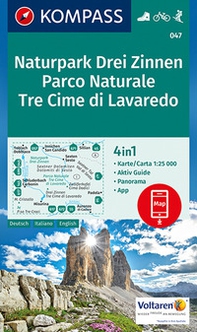 Carta escursionistica n. 047. Tre cime di Lavaredo 1:25.000. Ediz. tedesca, italiana e inglese - Librerie.coop Carta escursionistica n. 047. Tre cime di Lavaredo 1:25.000. Ediz. tedesca, italiana e inglese - Librerie.coop