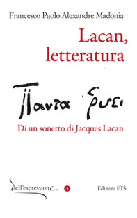 Lacan, letteratura. Di un sonetto di Jacques Lacan - Librerie.coop