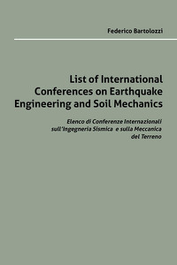 List of international conferences on earthquake engineering and soil mechanics - Librerie.coop