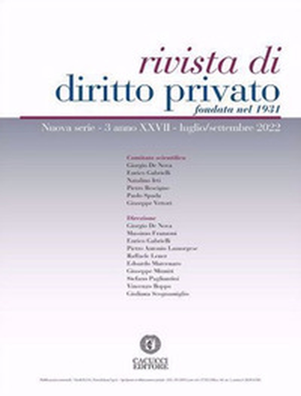 Rivista di diritto privato - Librerie.coop Rivista di diritto privato - Librerie.coop