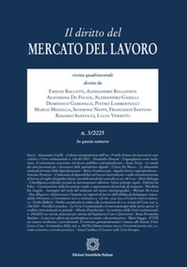 Il diritto del mercato del lavoro - Vol. 3 - Librerie.coop