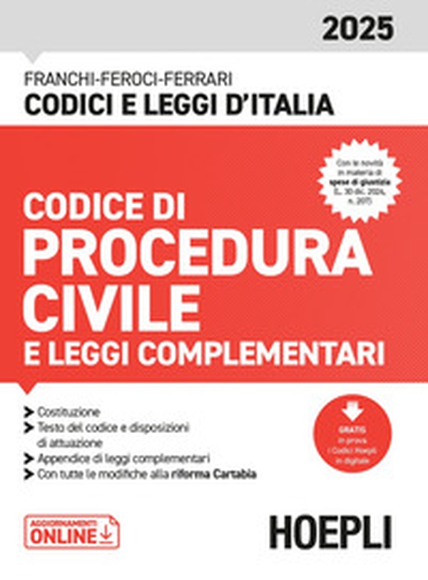 Codice di Procedura civile e leggi complementari 2025 - Librerie.coop Codice di Procedura civile e leggi complementari 2025 - Librerie.coop
