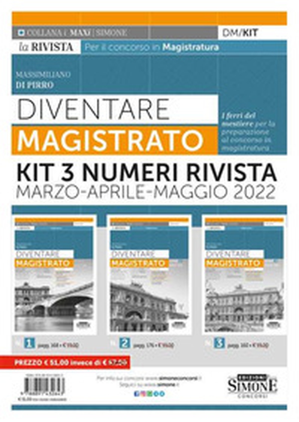 Diventare magistrato. La rivista per il concorso in magistratura. KIT 3 numeri marzo-aprile-maggio 2022 - Librerie.coop Diventare magistrato. La rivista per il concorso in magistratura. KIT 3 numeri marzo-aprile-maggio 2022 - Librerie.coop
