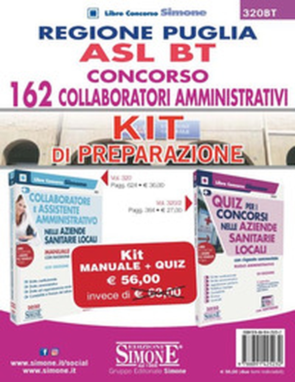 Regione Puglia ASL BT. Concorso 162 collaboratori amministrativi. Kit di preparazione: Manuale completo-Quiz con risposte commentate - Librerie.coop Regione Puglia ASL BT. Concorso 162 collaboratori amministrativi. Kit di preparazione: Manuale completo-Quiz con risposte commentate - Librerie.coop
