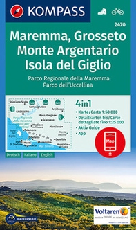 Carta escursionistica n. 2470. Maremma, Grosseto, Monte Argentario, Isola del Giglio 1:50.000. Ediz. italiana, tedesca e inglese - Librerie.coop Carta escursionistica n. 2470. Maremma, Grosseto, Monte Argentario, Isola del Giglio 1:50.000. Ediz. italiana, tedesca e inglese - Librerie.coop