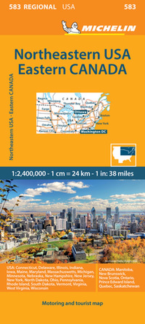 Northeastern USA Eastern Canada 1:2.400.000 - Librerie.coop