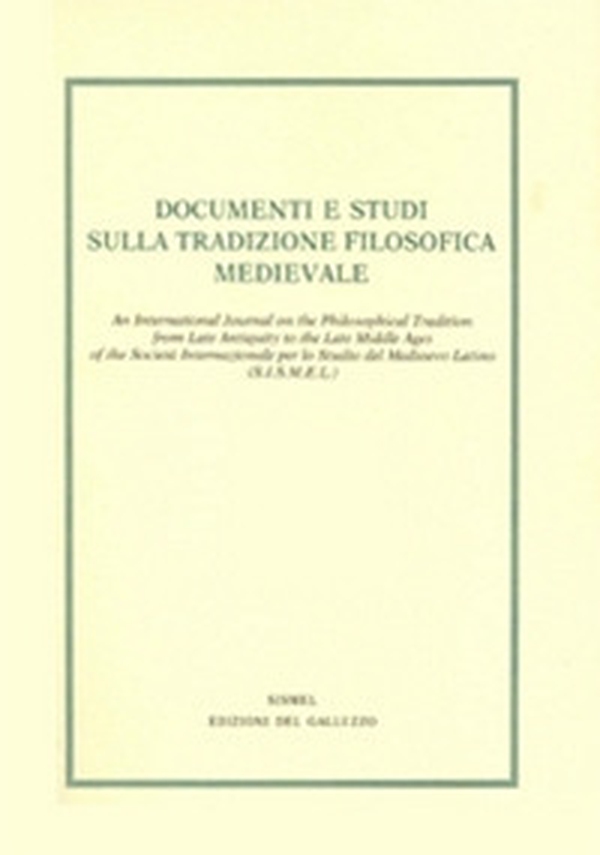 Documenti e studi sulla tradizione filosofica medievale - Librerie.coop Documenti e studi sulla tradizione filosofica medievale - Librerie.coop