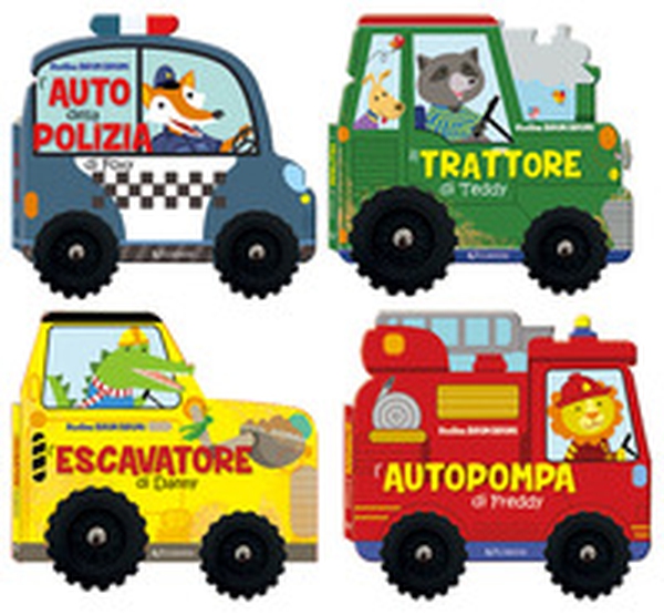 Brum brum: Il trattore di Teddy-L'autopompa di Freddy-L'auto della polizia di Foxy-L'escavatore di Danny - Librerie.coop Brum brum: Il trattore di Teddy-L'autopompa di Freddy-L'auto della polizia di Foxy-L'escavatore di Danny - Librerie.coop