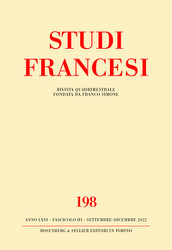 Studi francesi - Vol. 198 - Librerie.coop Studi francesi - Vol. 198 - Librerie.coop