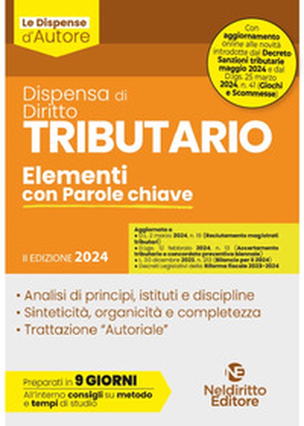 Dispensa di diritto tributario. Elementi con parole chiave - Librerie.coop Dispensa di diritto tributario. Elementi con parole chiave - Librerie.coop