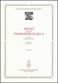 Annali della Fondazione Sciacca - Vol. 3 - Librerie.coop