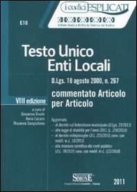 Testo Unico enti locali. Commentato articolo per articolo - Librerie.coop Testo Unico enti locali. Commentato articolo per articolo - Librerie.coop