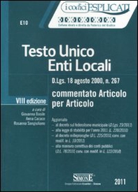 Testo Unico enti locali. Commentato articolo per articolo - Librerie.coop