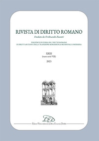 Rivista di diritto romano. Nuova serie - Vol. 23 - Librerie.coop